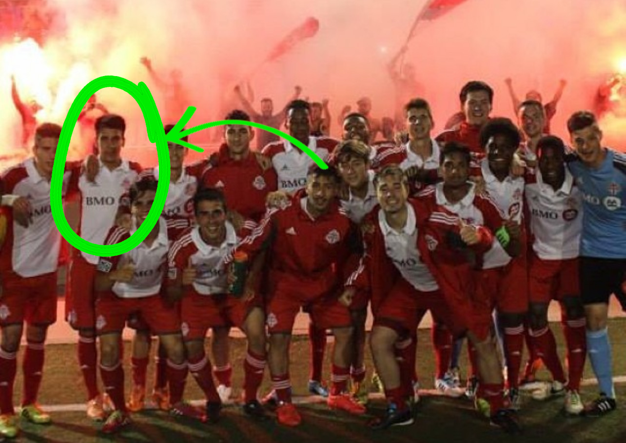 Toronto FC celebration after a big win Derick circled
