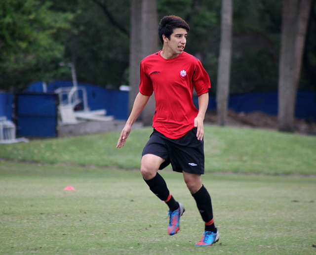 Derick solo action photo before World Cup camp