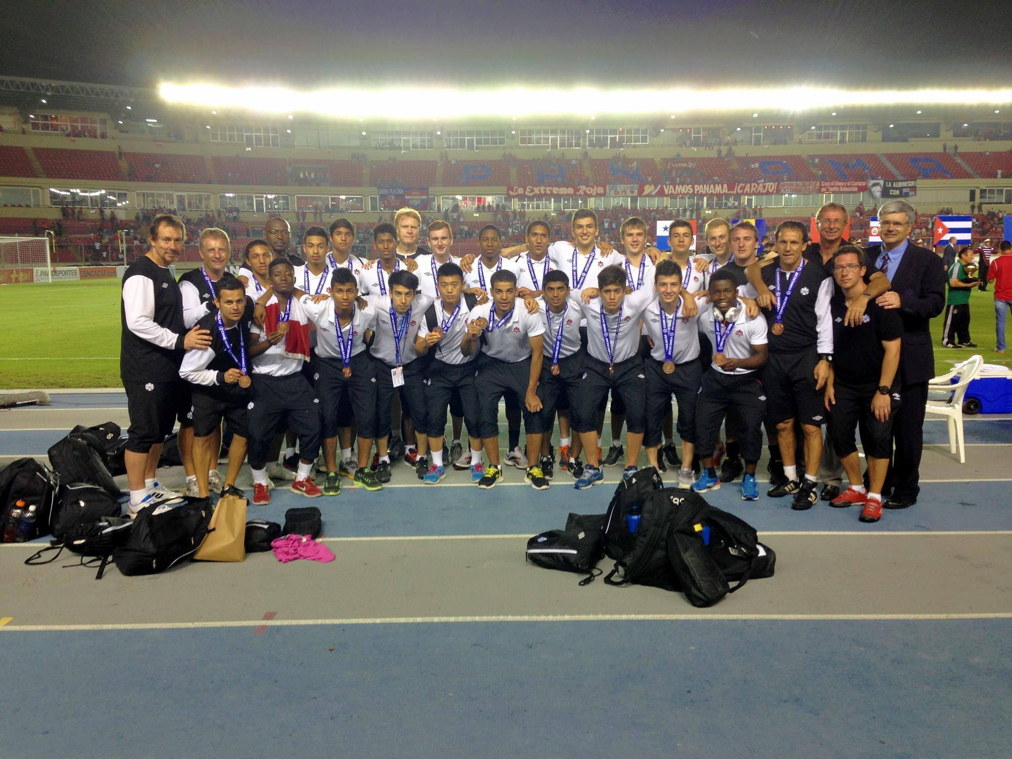 Group photo after Team Canada qualified for World Cup