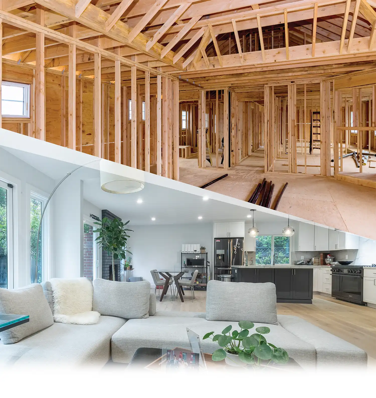 Interior remodel in progress in a western Wisconsin home
