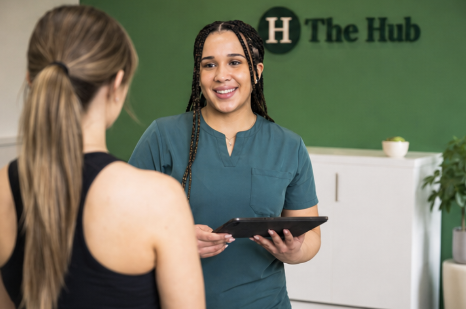 Clinical Pilates consultation and student support at The Hub Glasgow