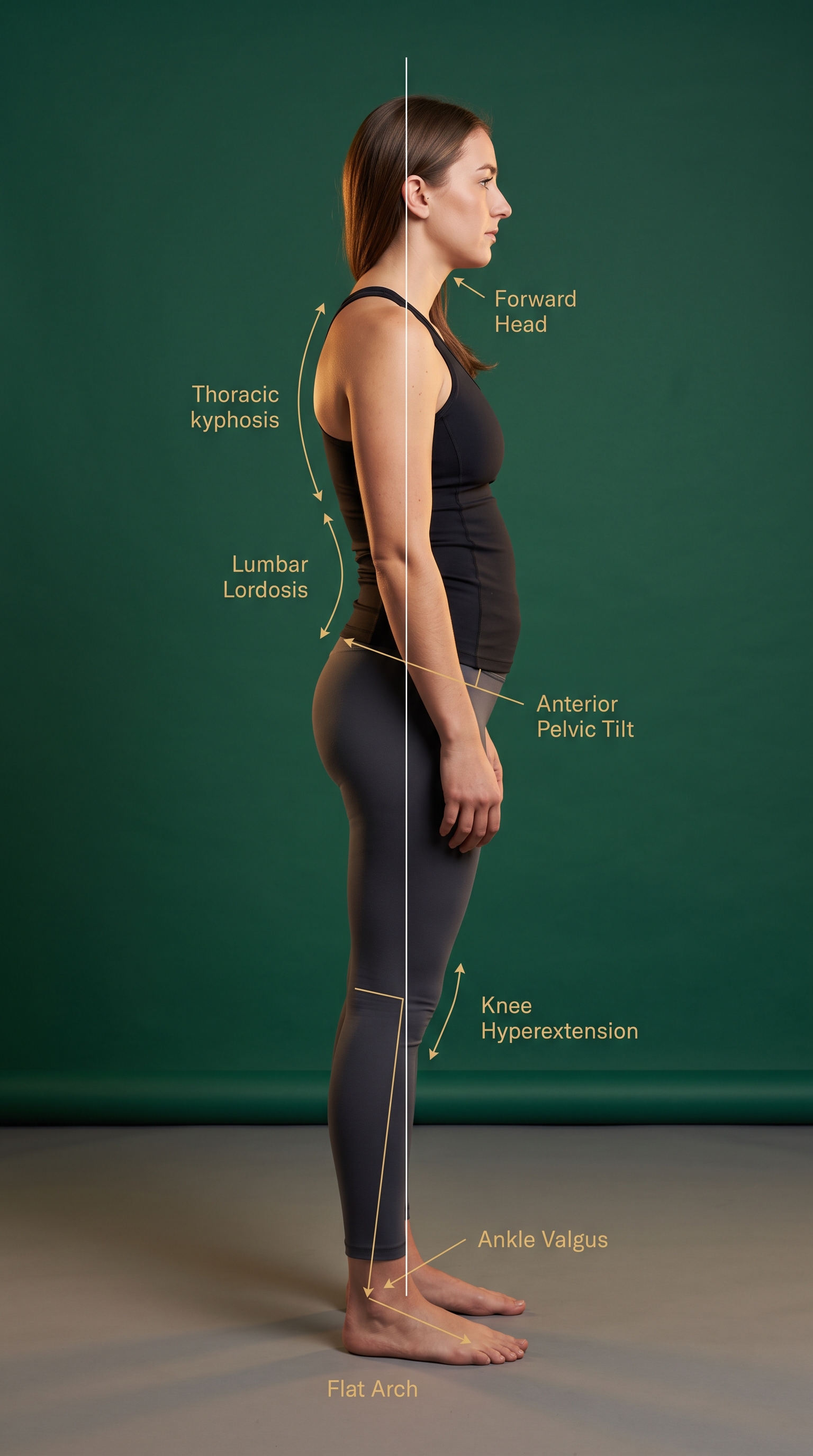 Forward head posture side view assessment