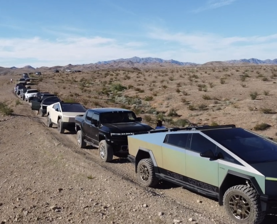 Cybertruck desert event moment