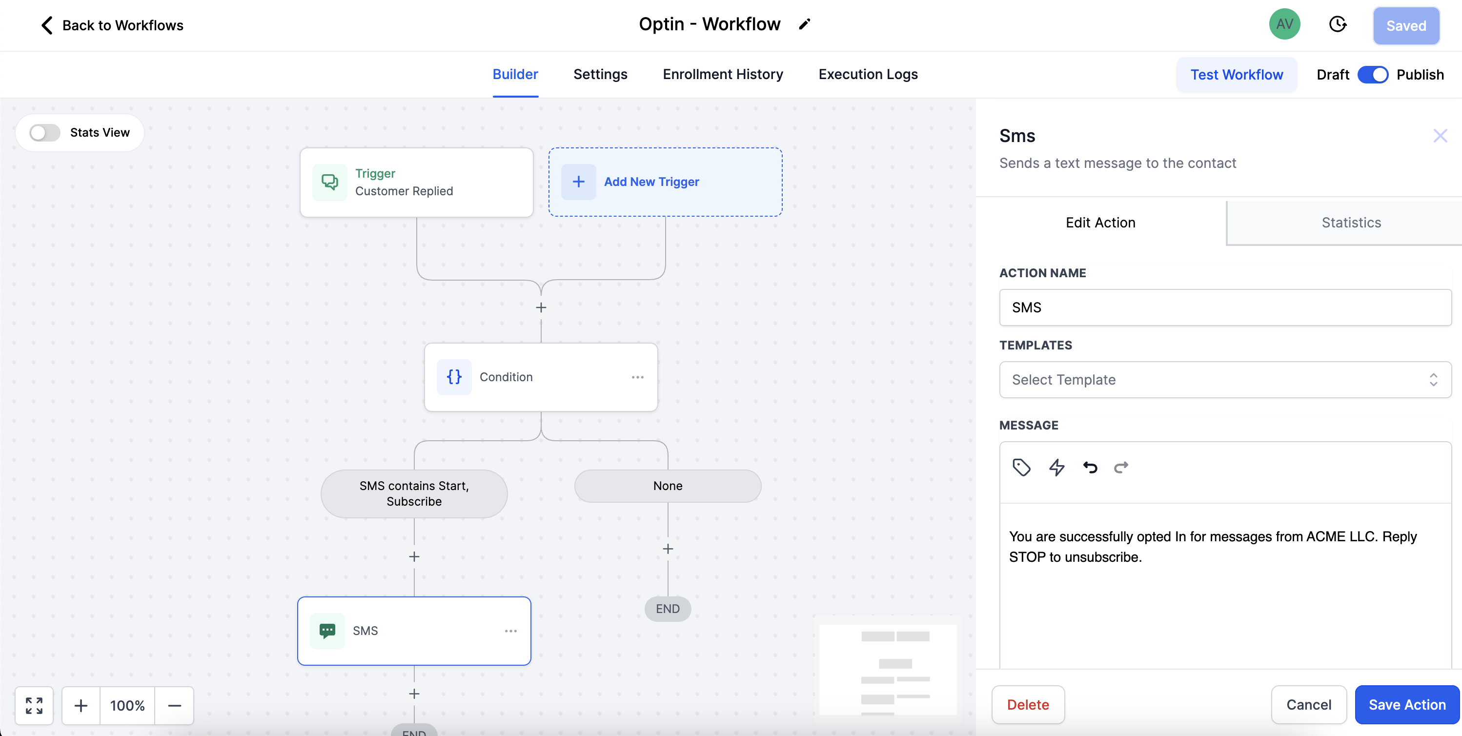 Opt-in Workflow