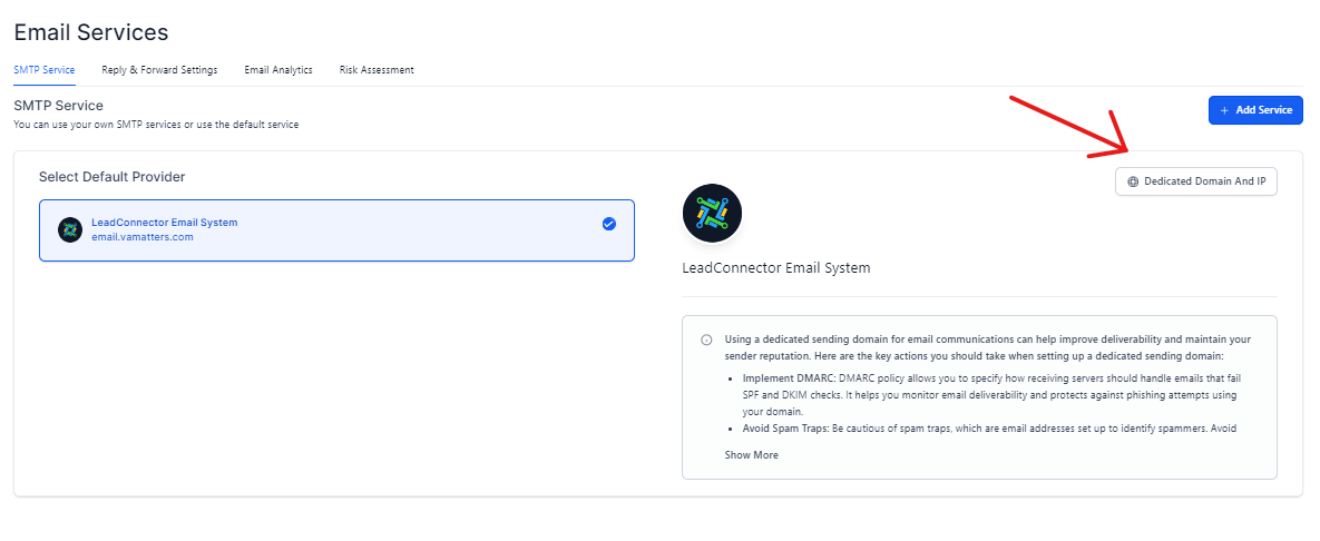 Setup Dedicated Domain