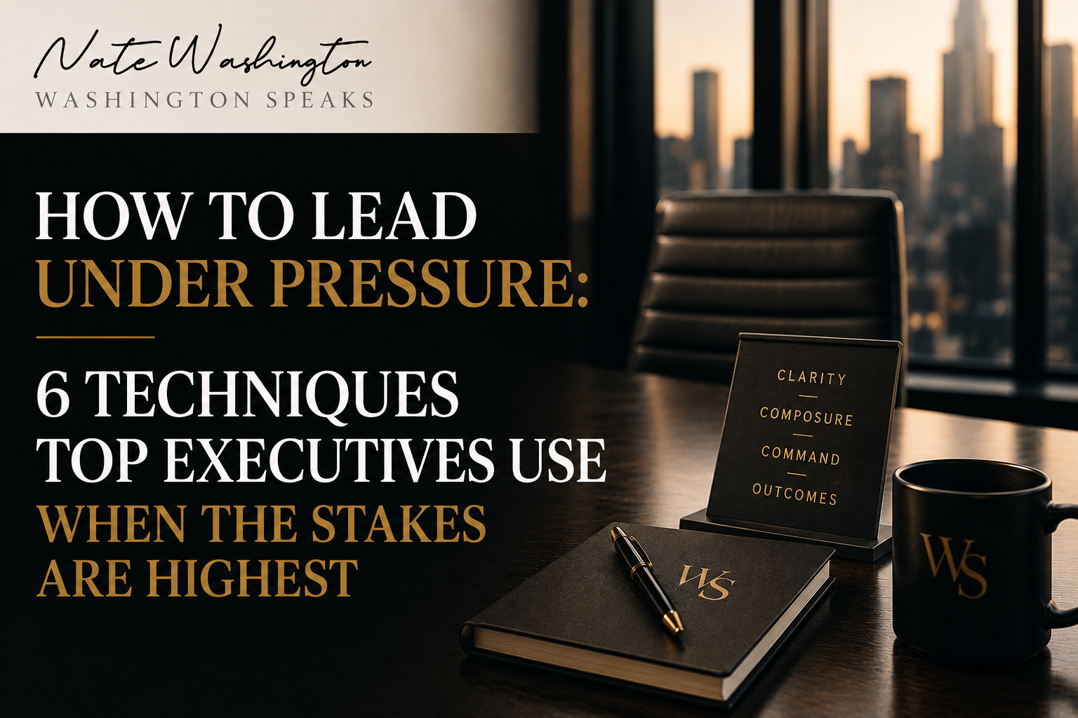 How to Lead Under Pressure: 6 Techniques Top Executives Use When the Stakes Are Highest | Washington Speaks