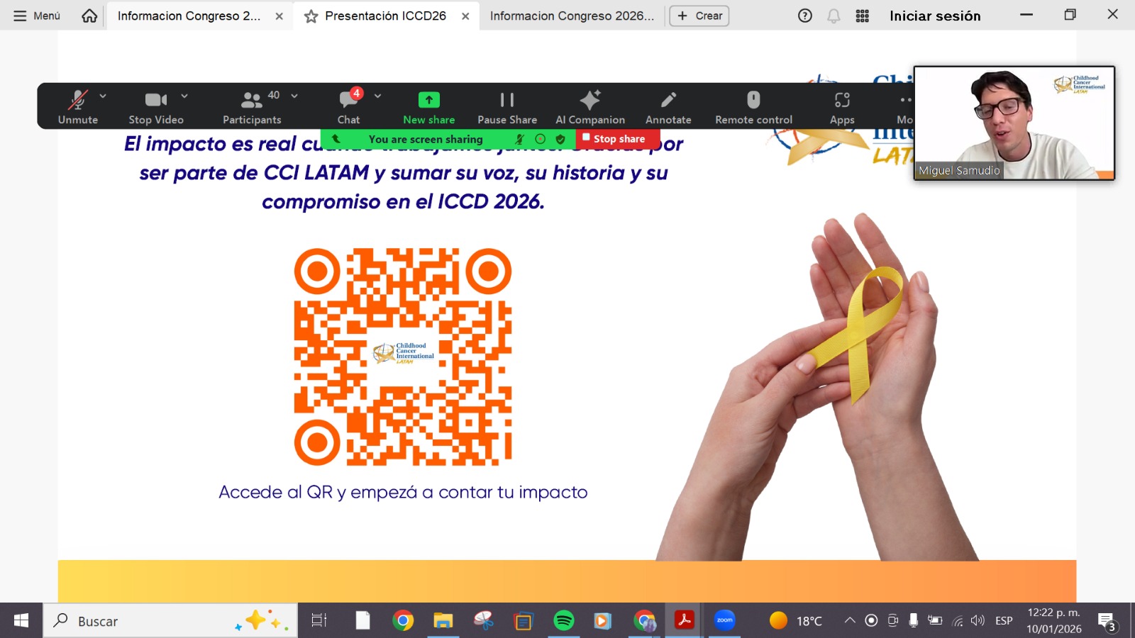 Webinar SLAOP marzo 2025: Avances de CCI LATAM, Red de Sobrevivientes, Faros de Vida y Programa Enlace