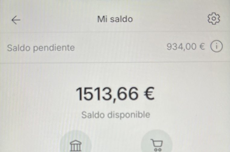 Saldo de Vinted: 1.513,66 € disponibles y 934 € pendientes