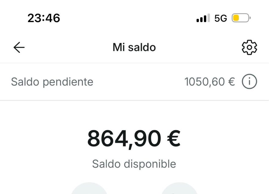 Saldo de Vinted: 864,90 € disponibles y 1.050,60 € pendientes