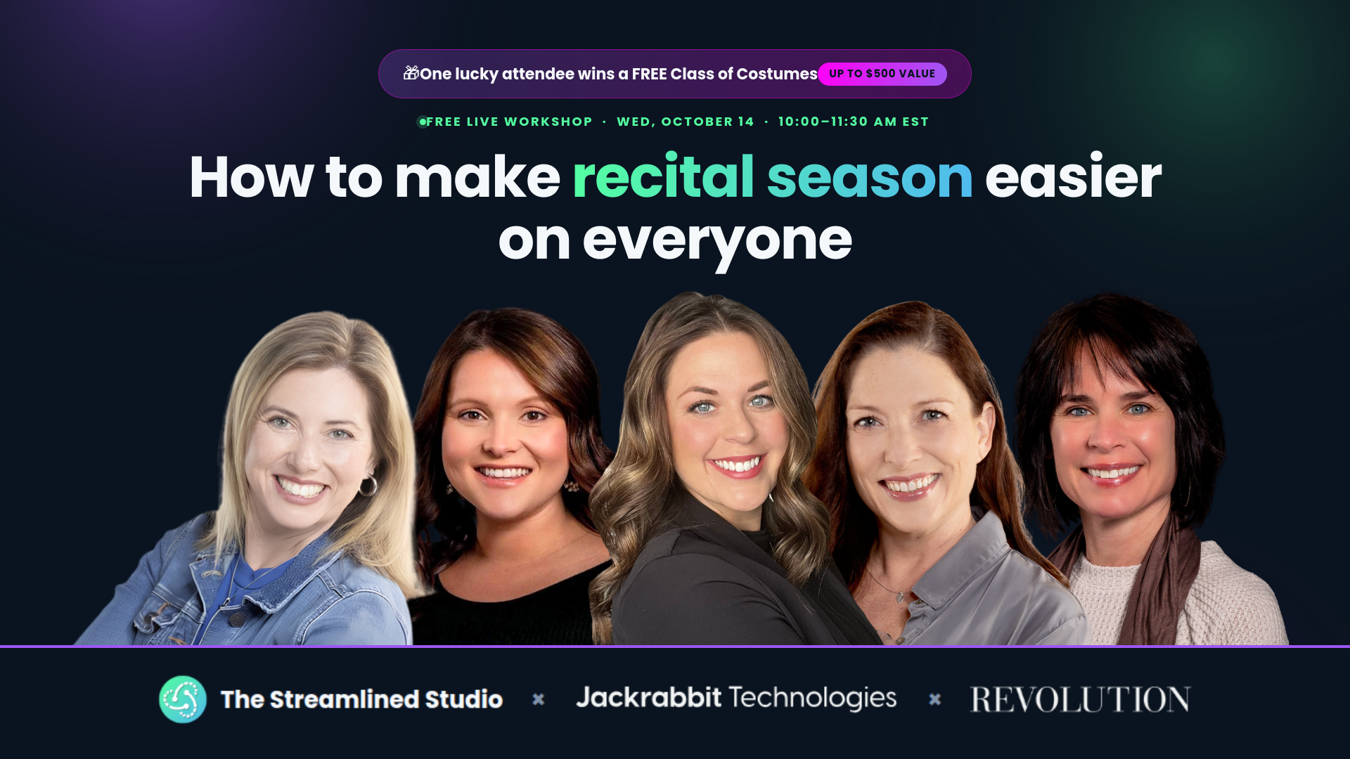 How to Make Recital Season Easier on Everyone — Free Live Workshop, Wed October 14