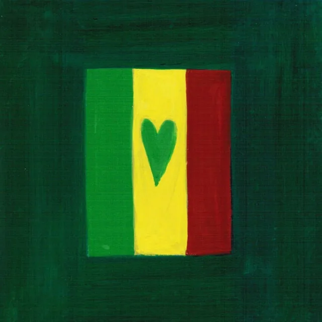 cherry hill, nj cover: a hand-painted Senegal flag with a heart