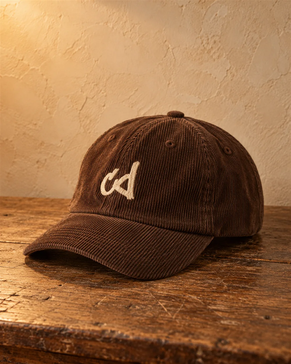 casino drive hat, brown corduroy
