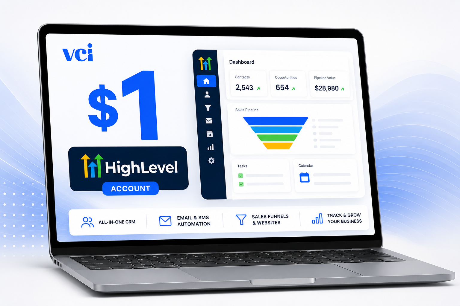 $1 GoHighLevel account dashboard