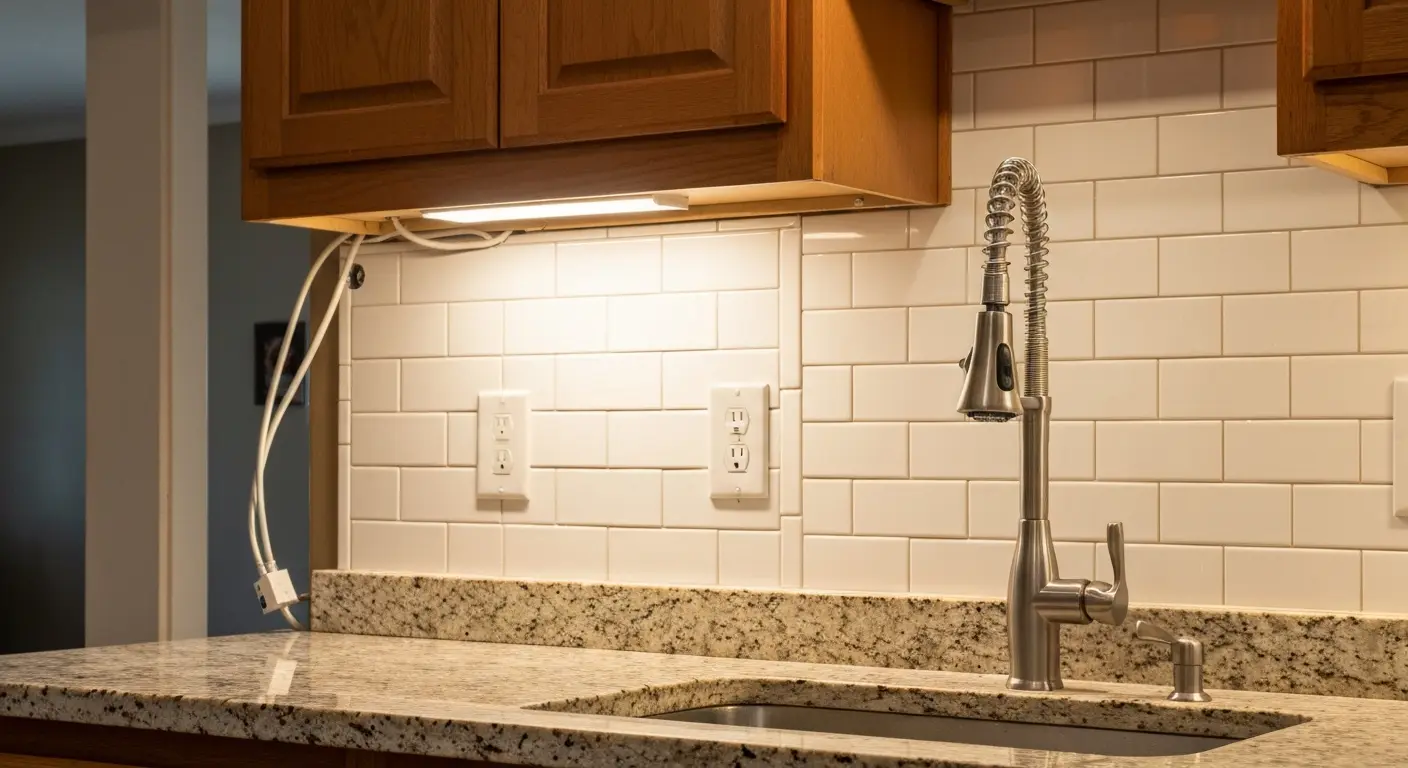 Kitchen electrical and plumbing work