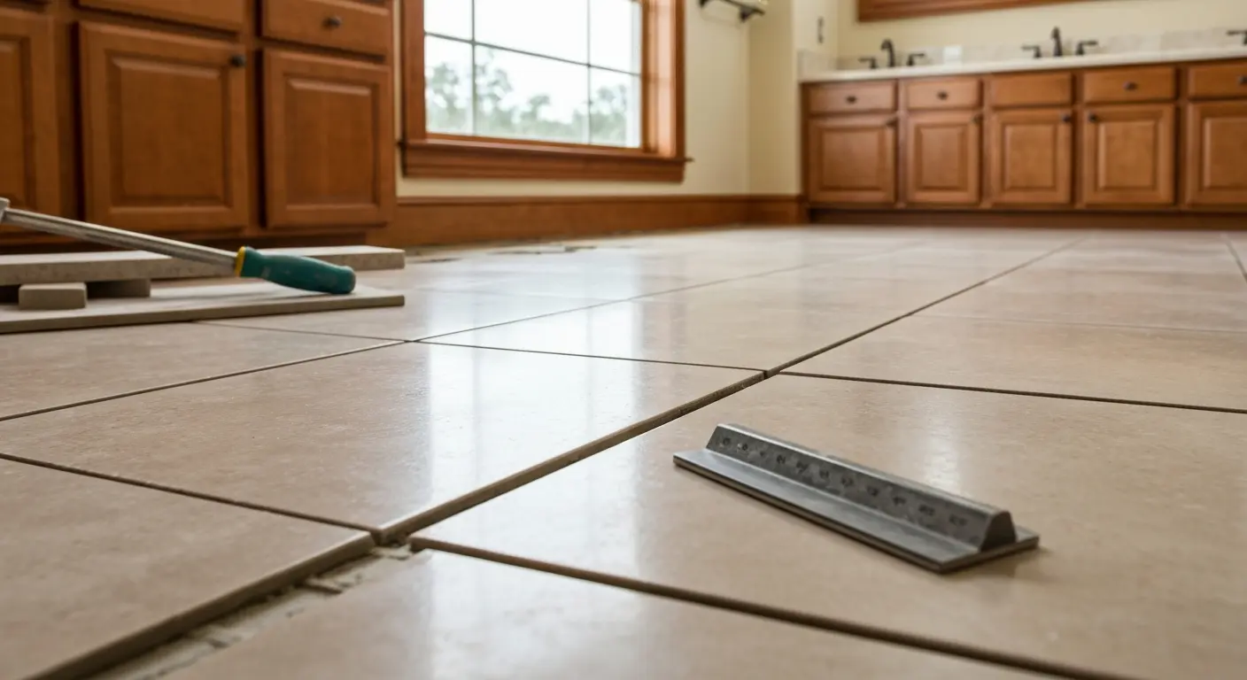 Tile flooring installation