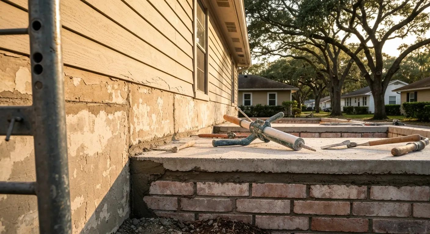 Exterior repair work