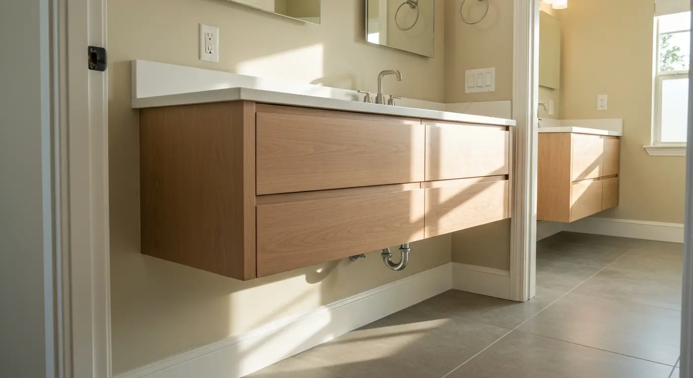 Floating bathroom vanity