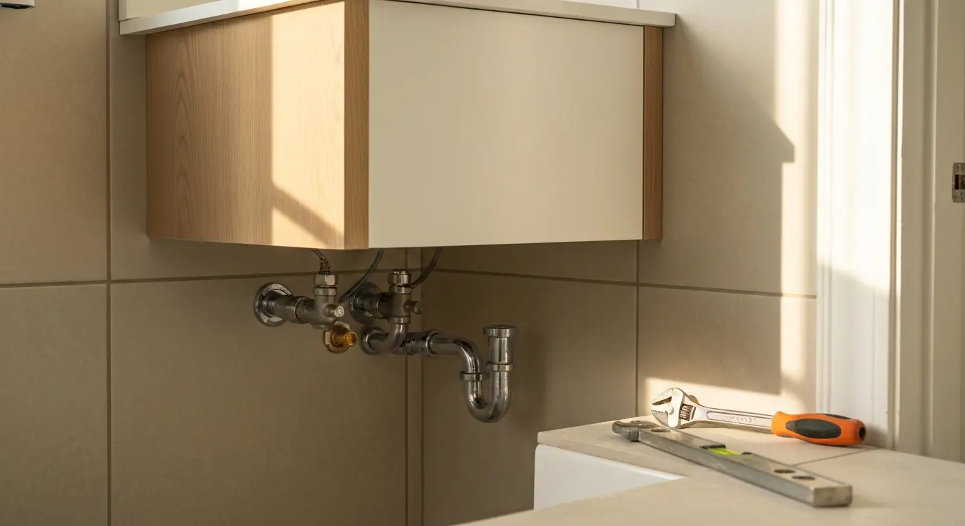Bathroom vanity installation project