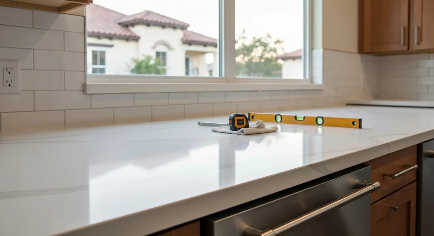 Kitchen countertop installation
