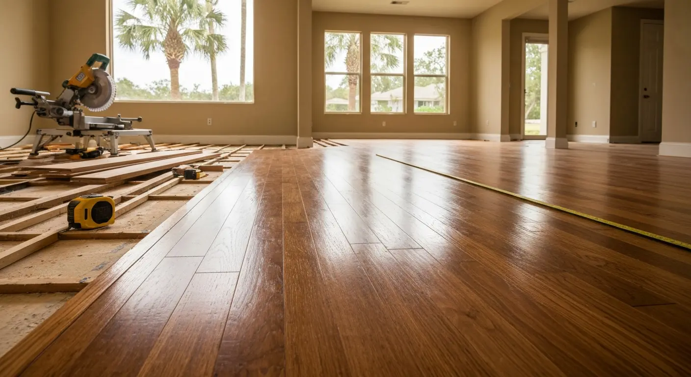 Hardwood flooring installation