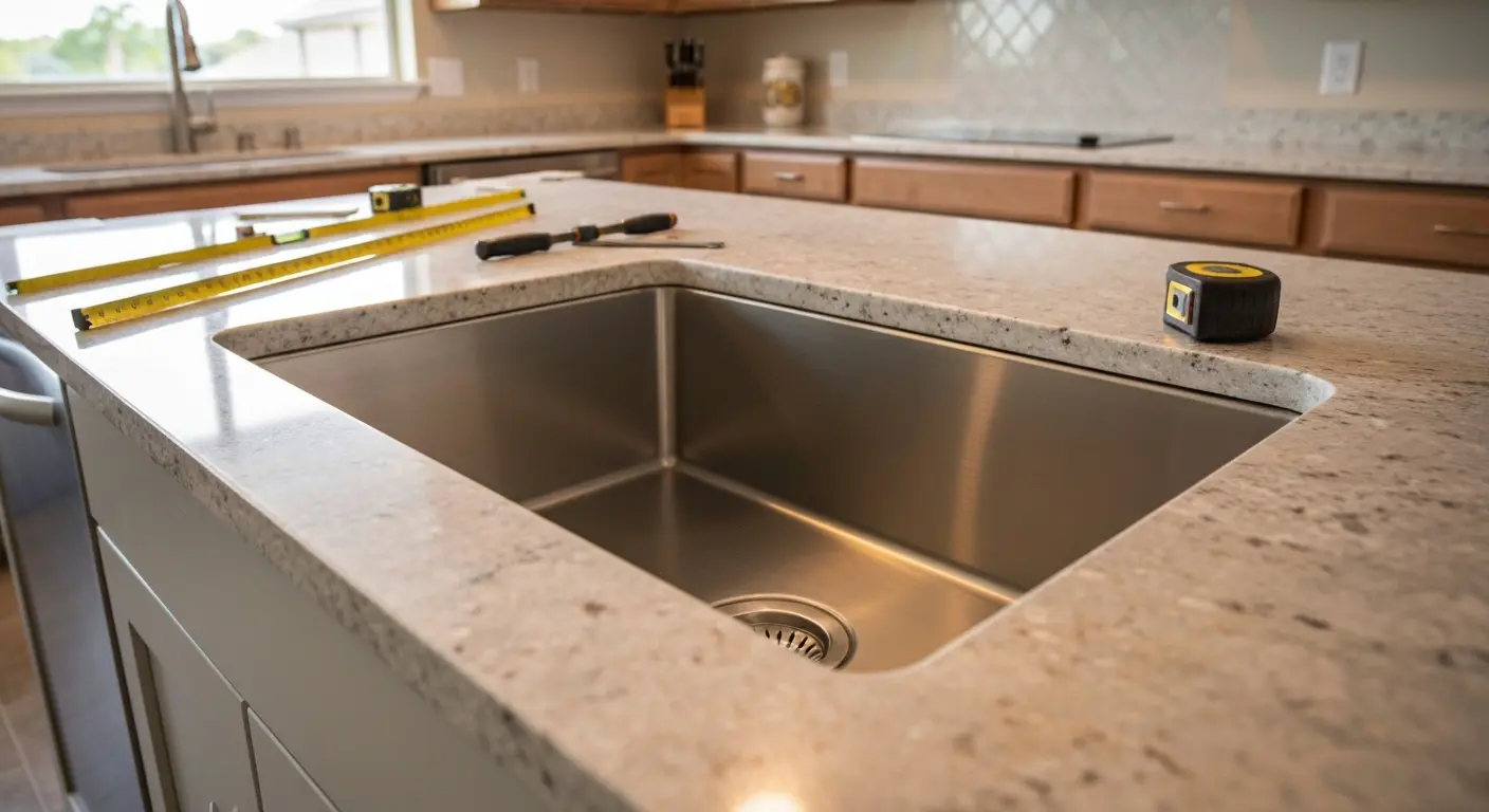 Custom sink and edge detail