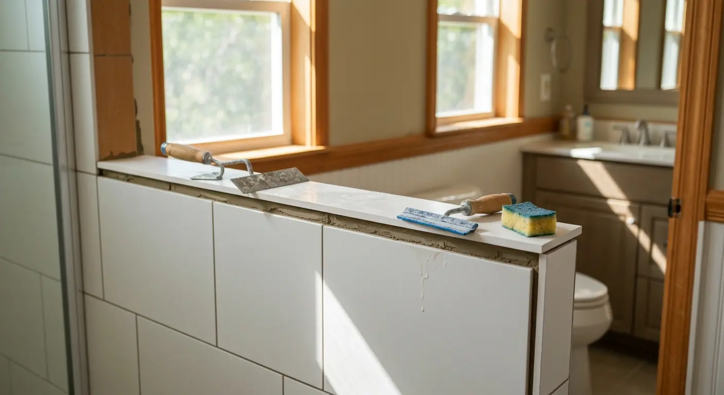 Bathroom tile installation
