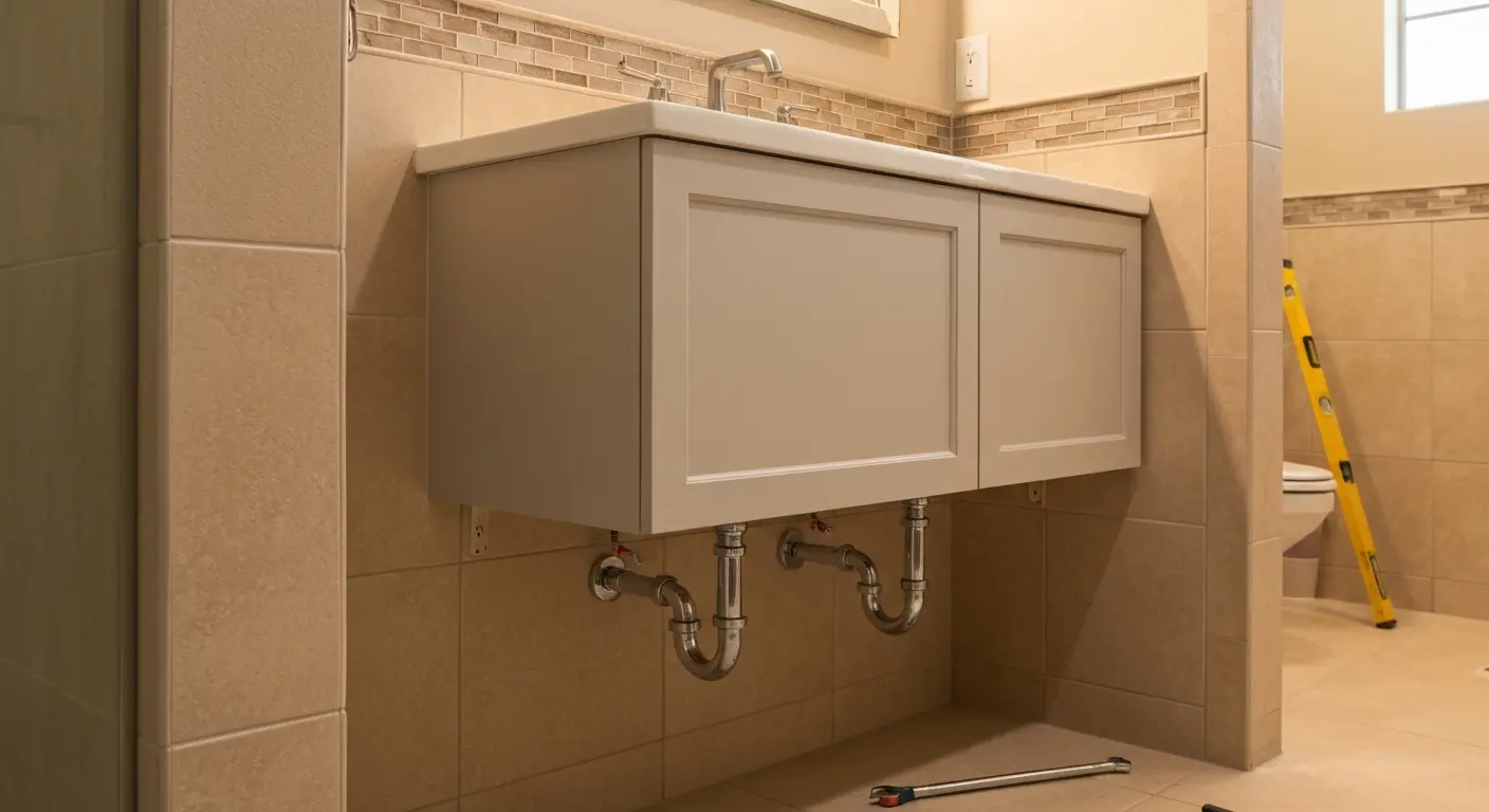 Bathroom vanity installation