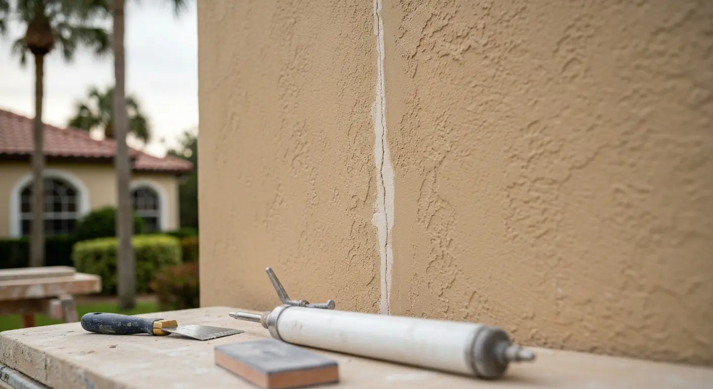 Stucco crack repair