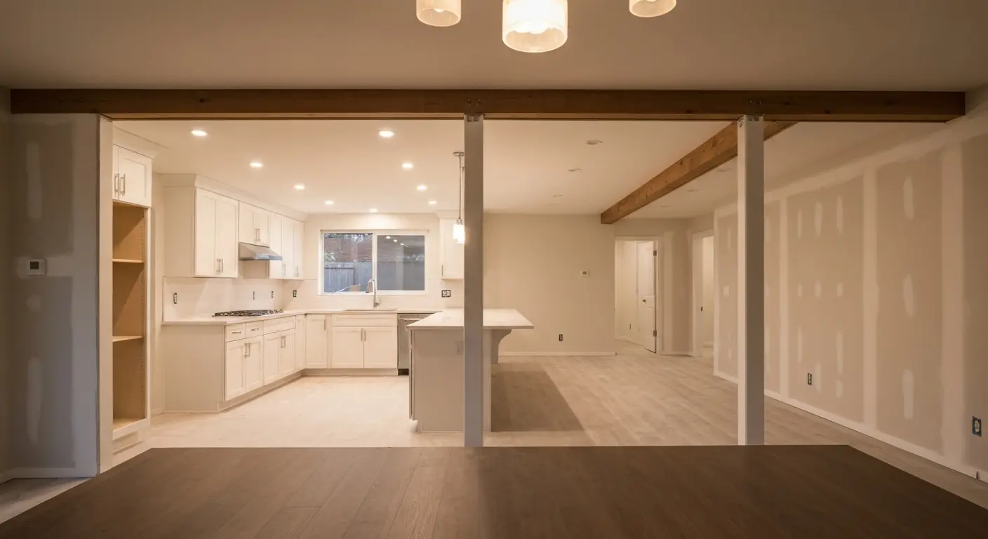 Open floor plan remodel