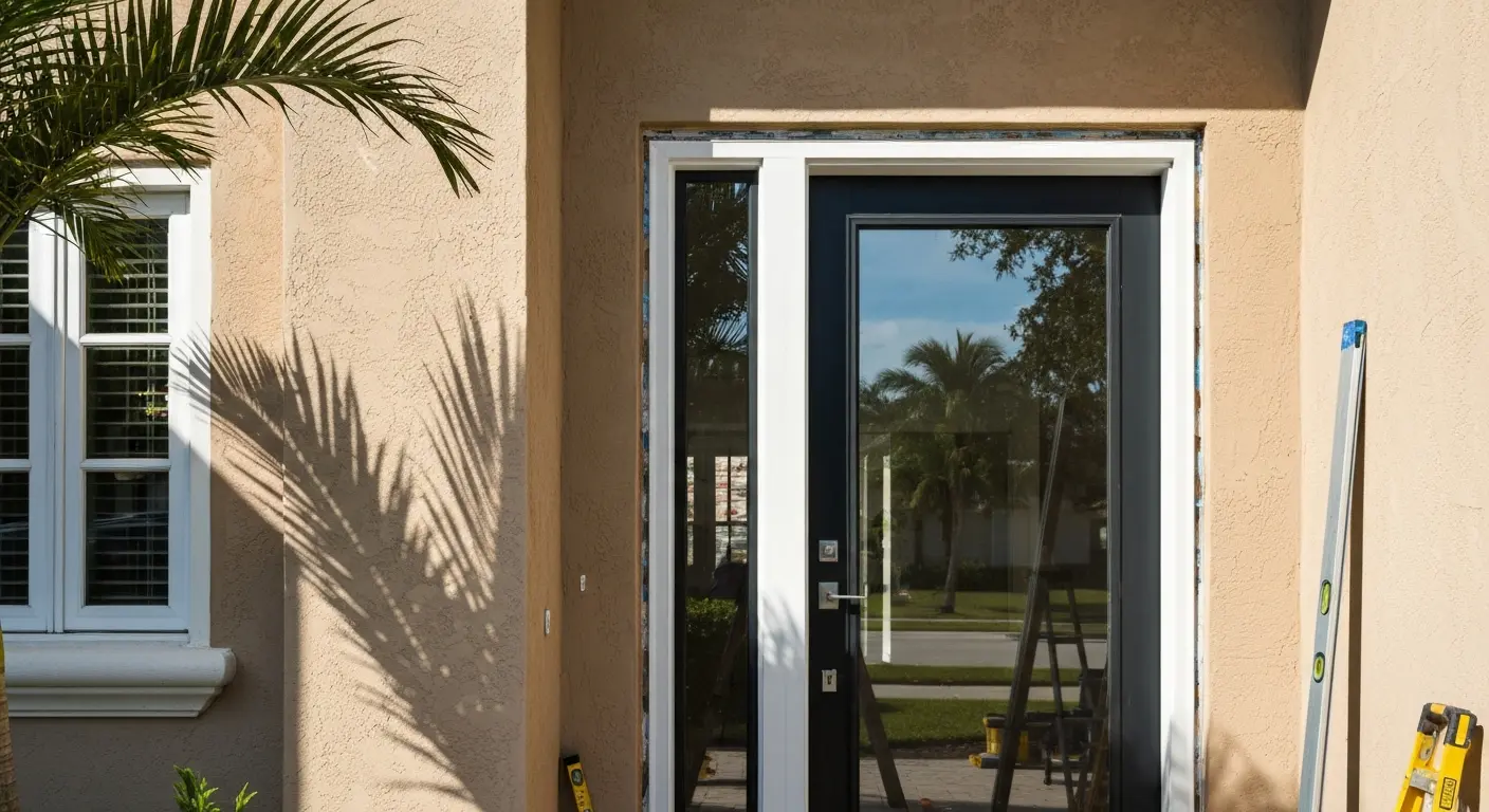 Entry door installation