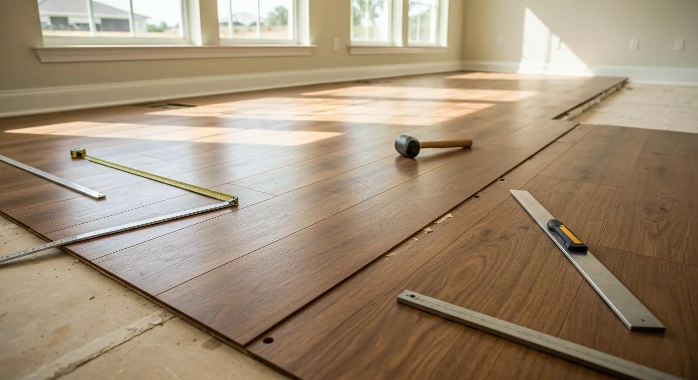 Luxury vinyl plank installation