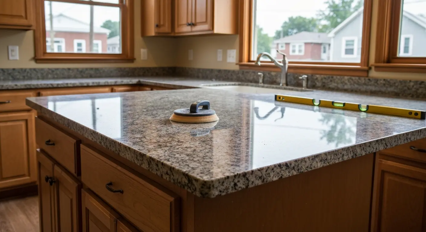 Granite countertop installation