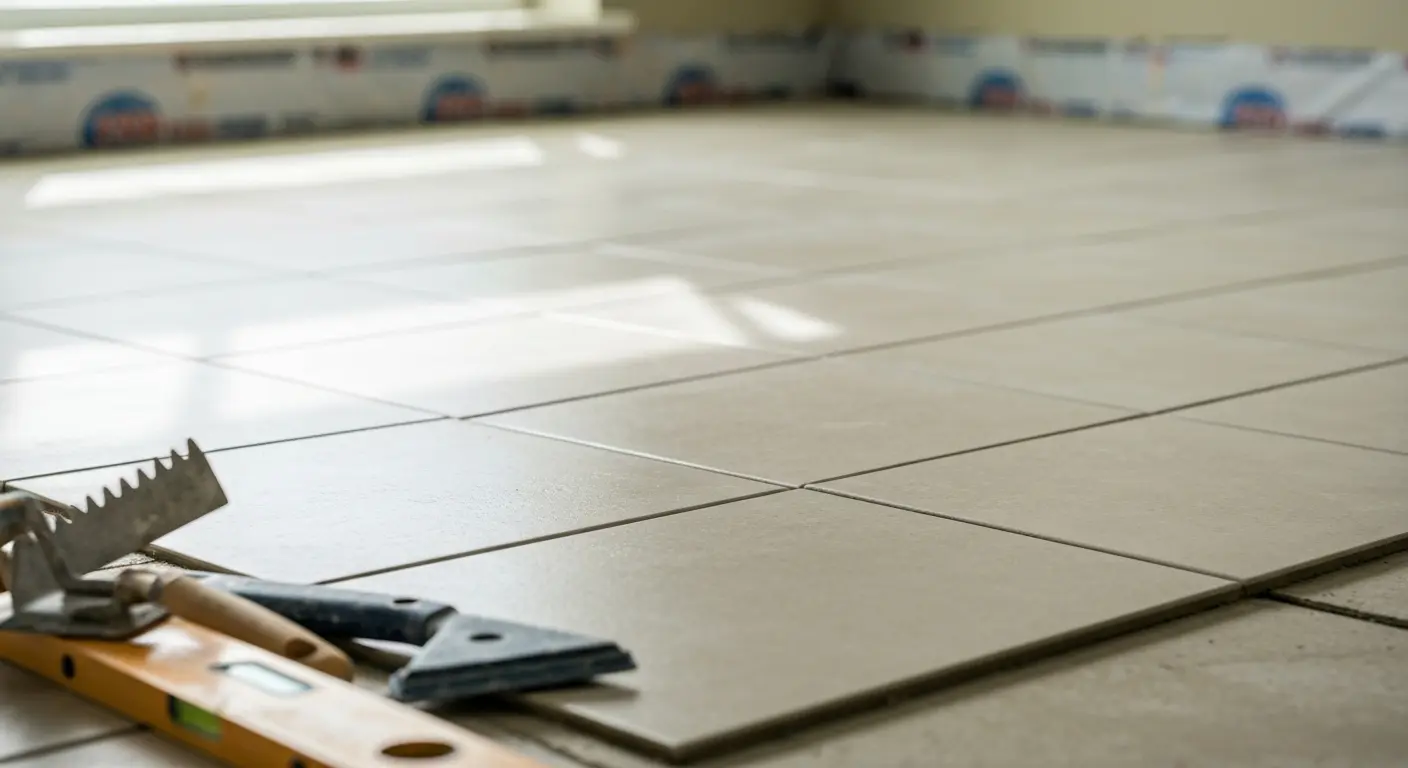 Tile flooring installation