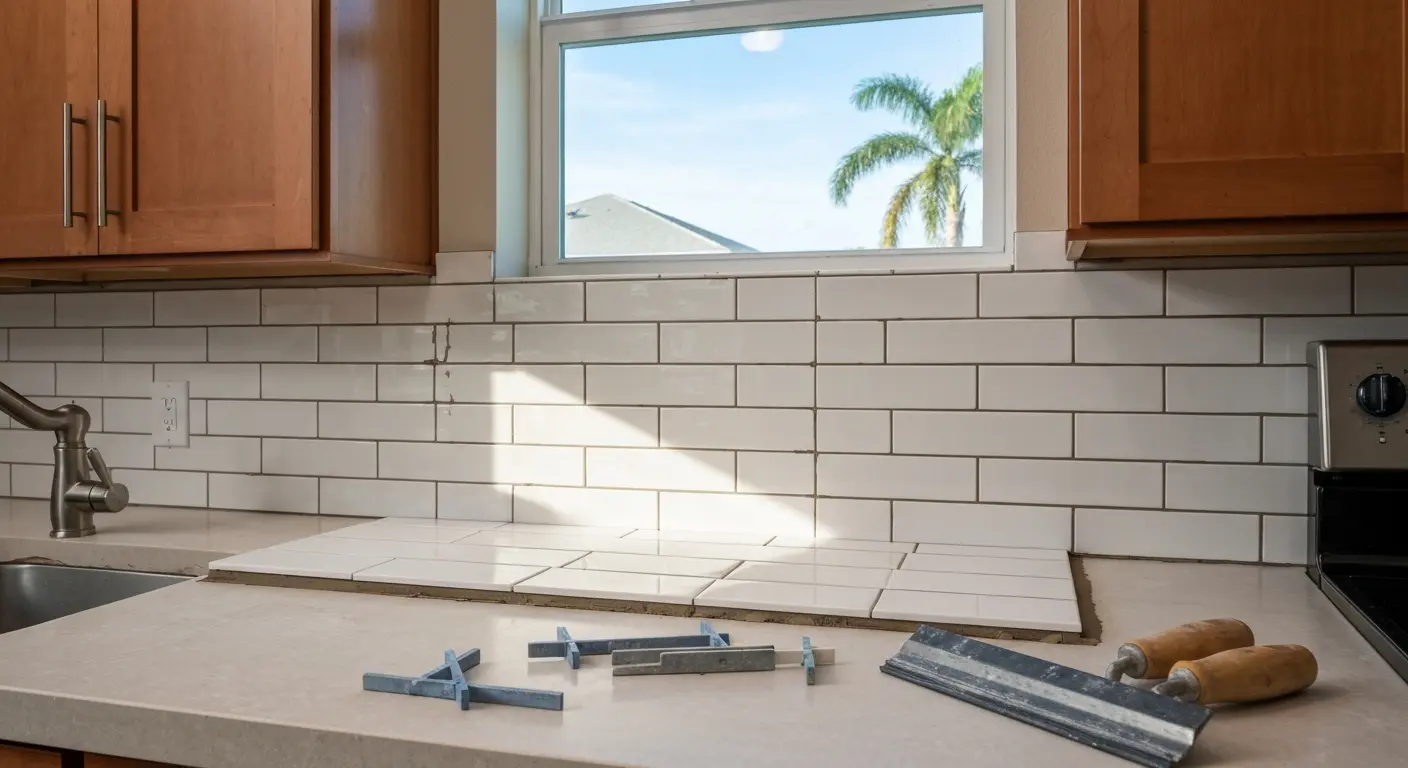 Professional tile installation in Tampa home