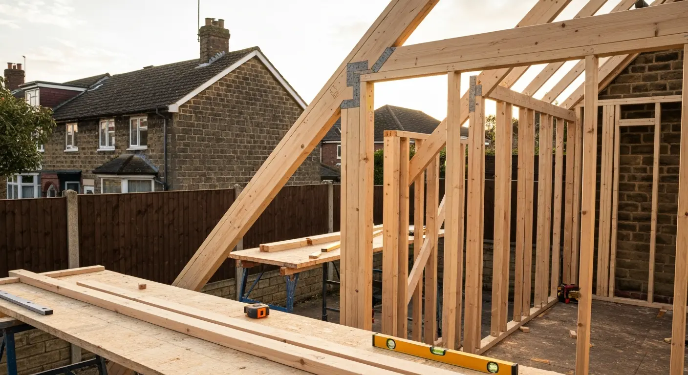 Home addition framing