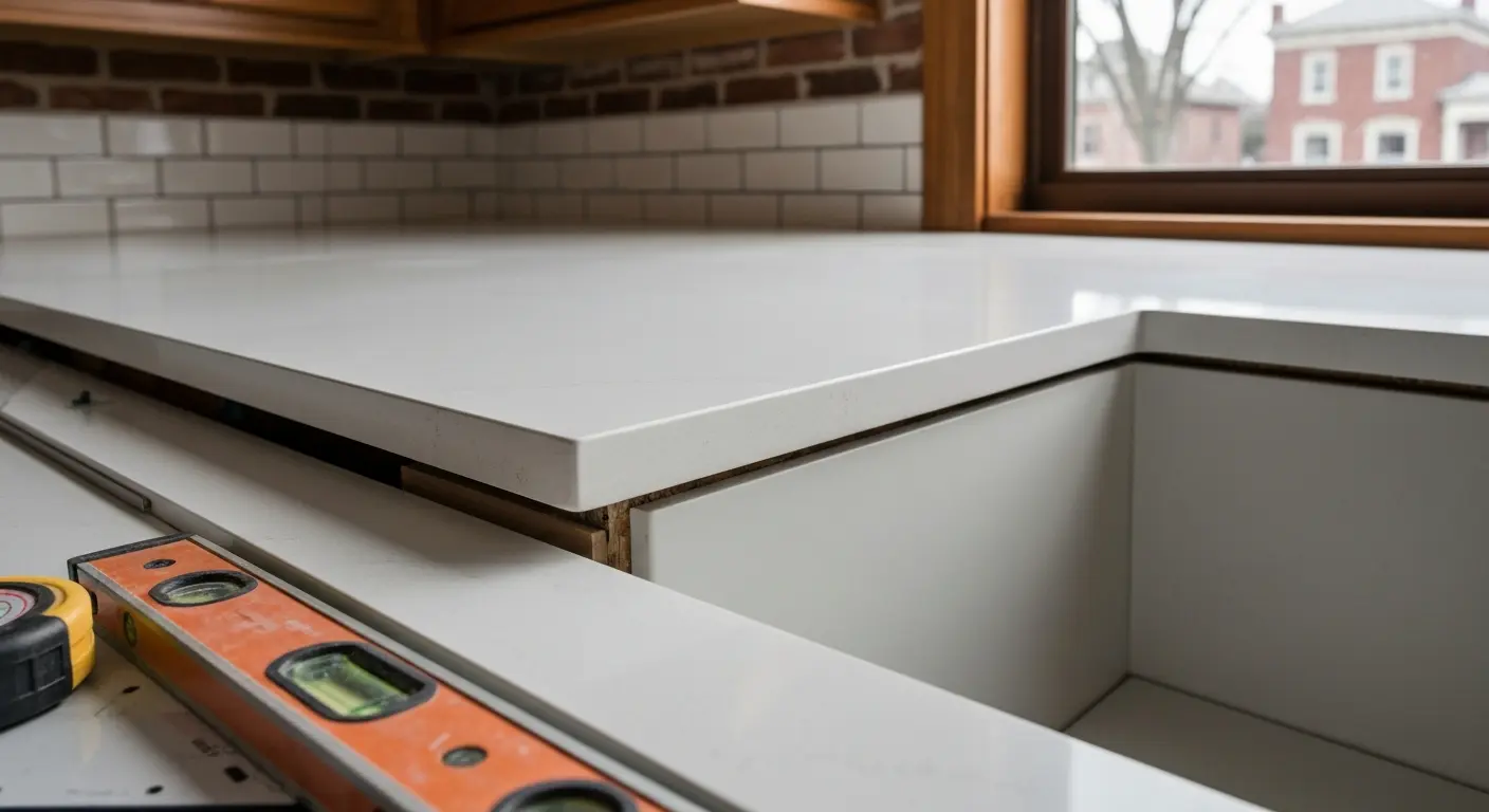 Countertop and sink integration detail