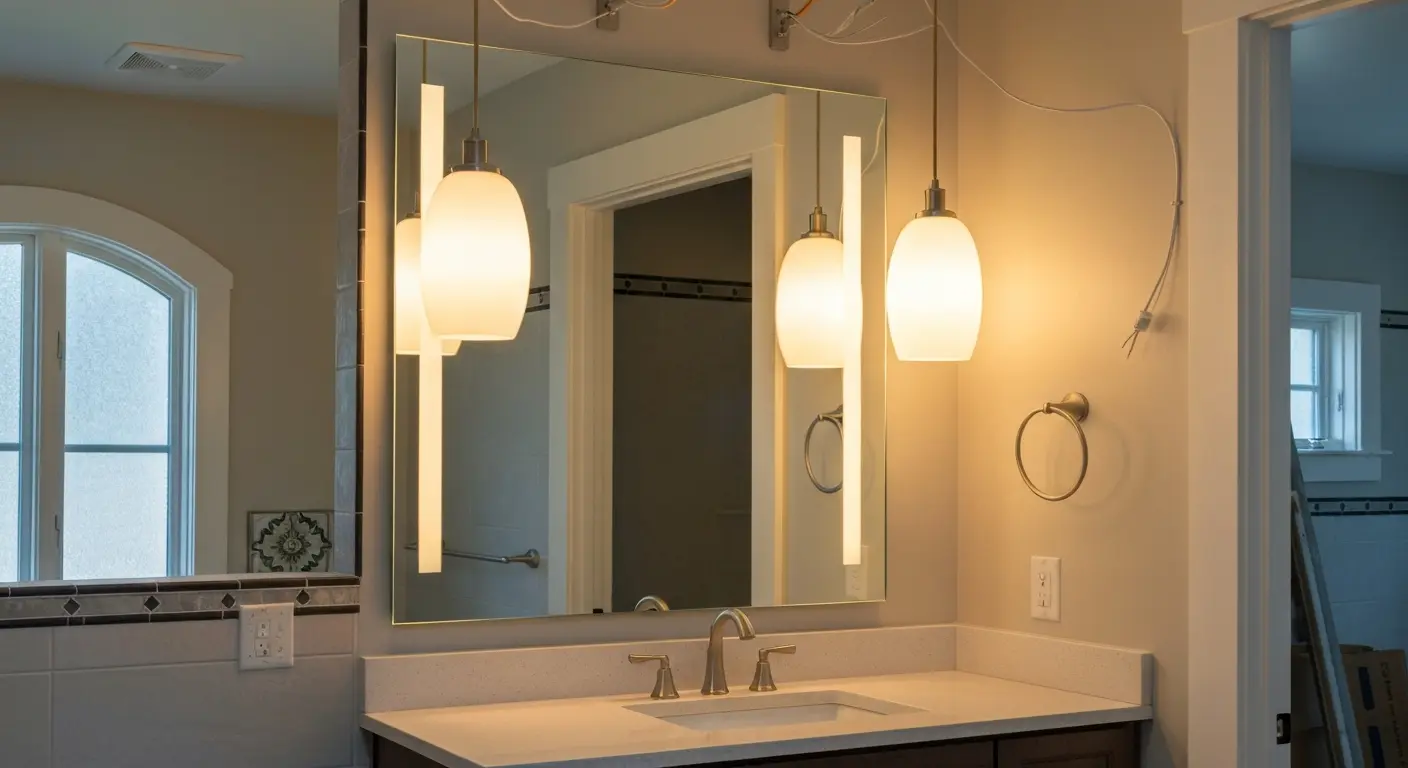 Decorative bathroom fixture installation