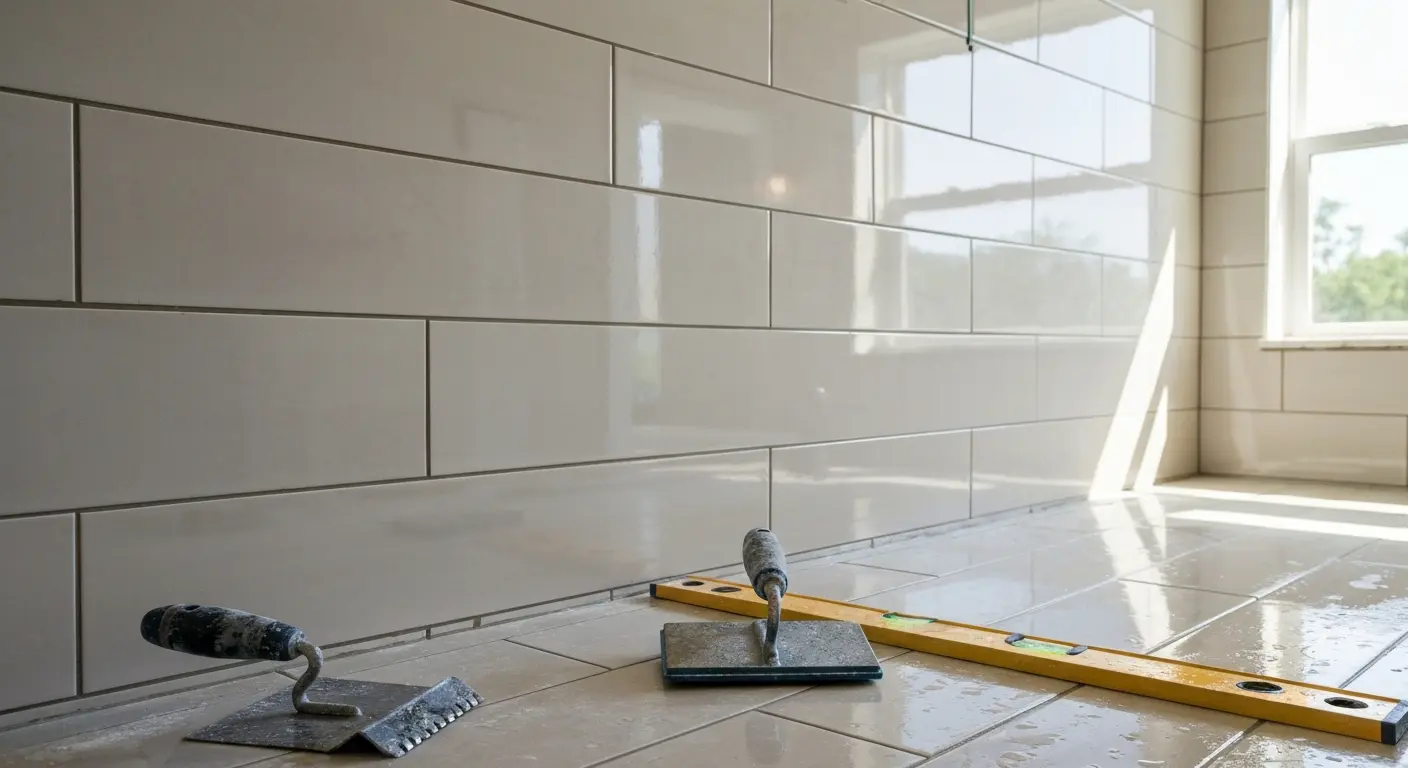 Custom shower tile installation