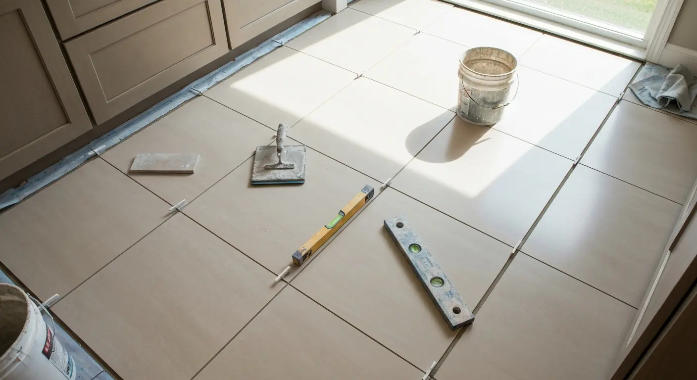 Kitchen flooring installation