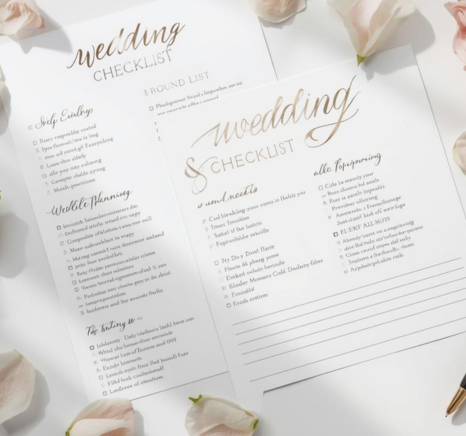 wedding planning checklists