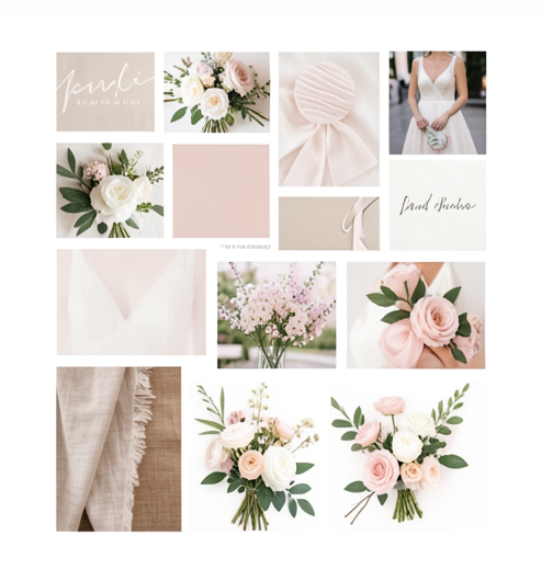 wedding pallet and trended florals