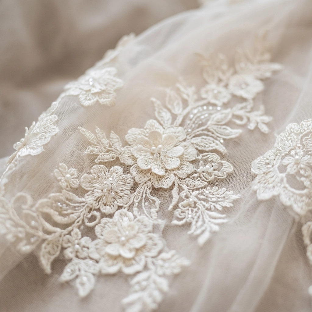 3D lace Wedding Dress