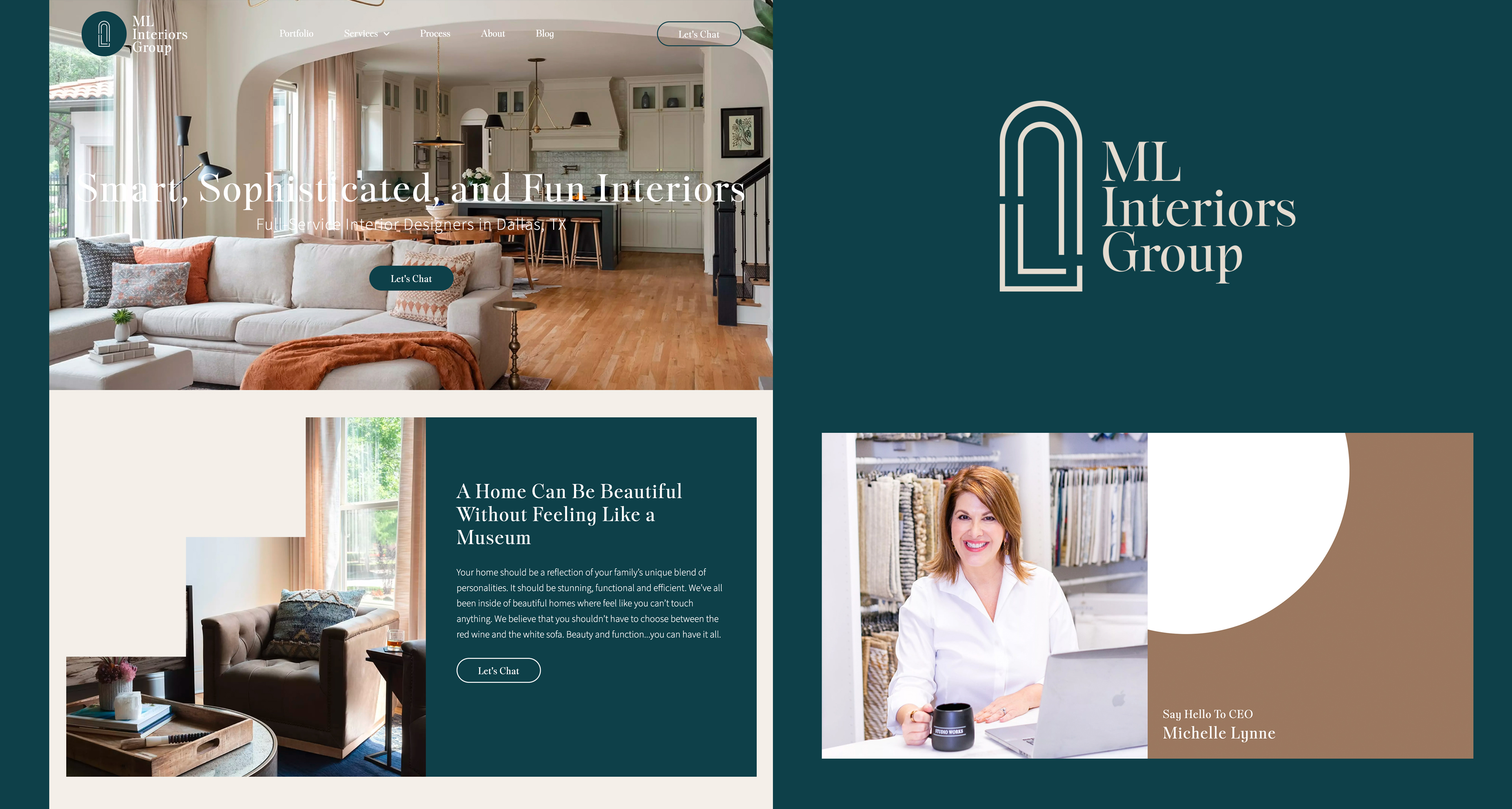 Interior Designer Branding Design for ML Interiors Group by Sidemark