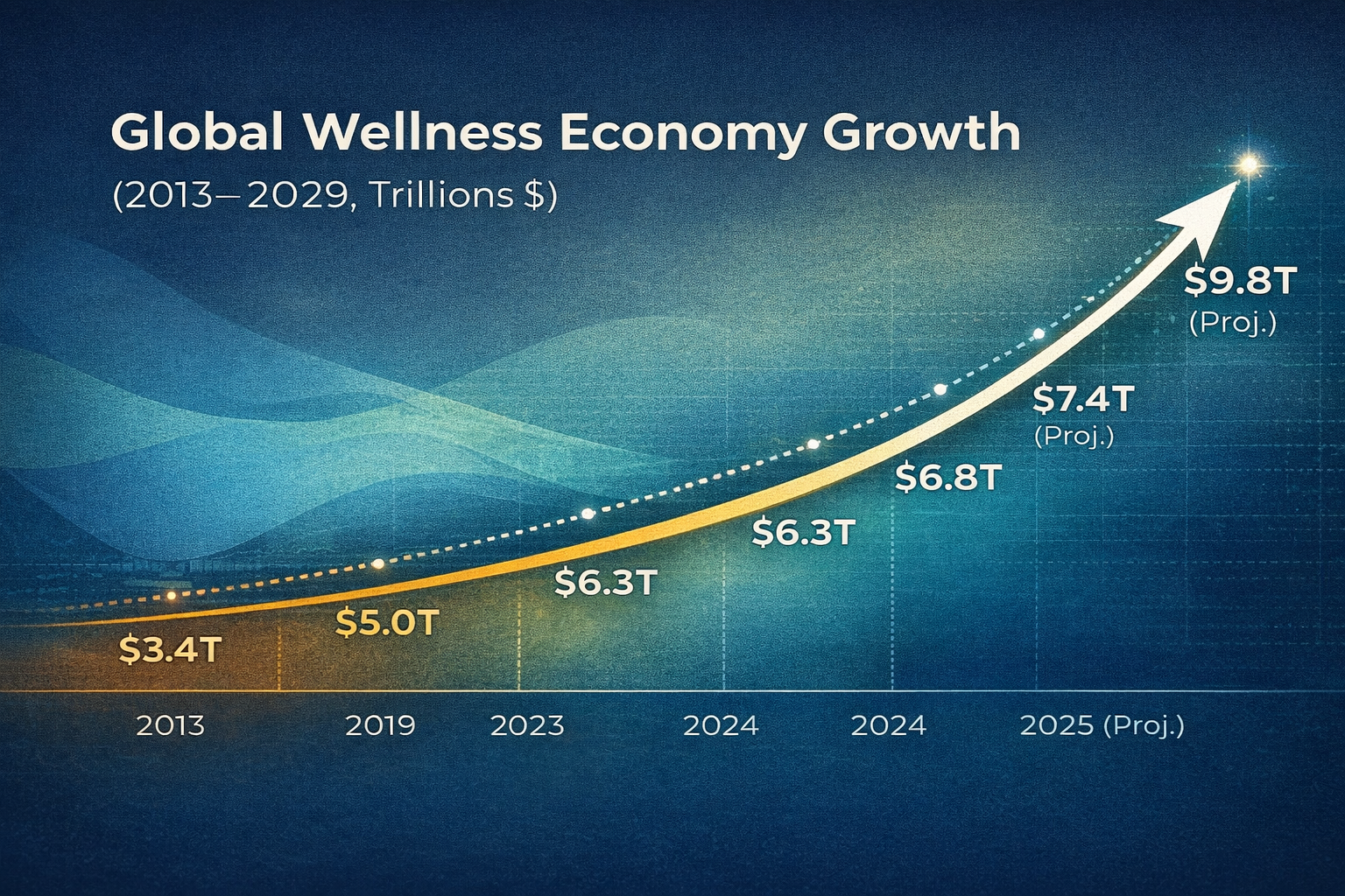 Crecimiento del sector bienestar — 6 Trillones $