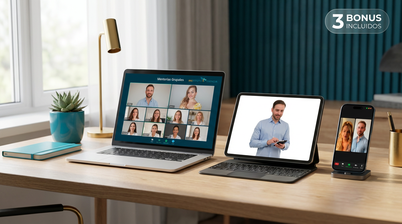 Mockup de los 3 bonus regalo juntos