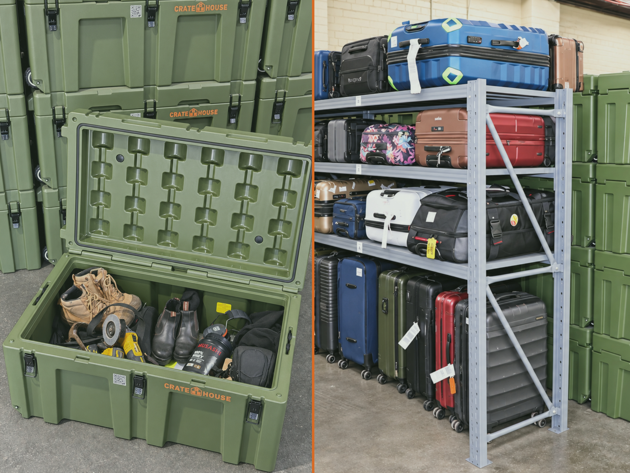 FIFO bags and gear stored at CrateHouse in East Perth