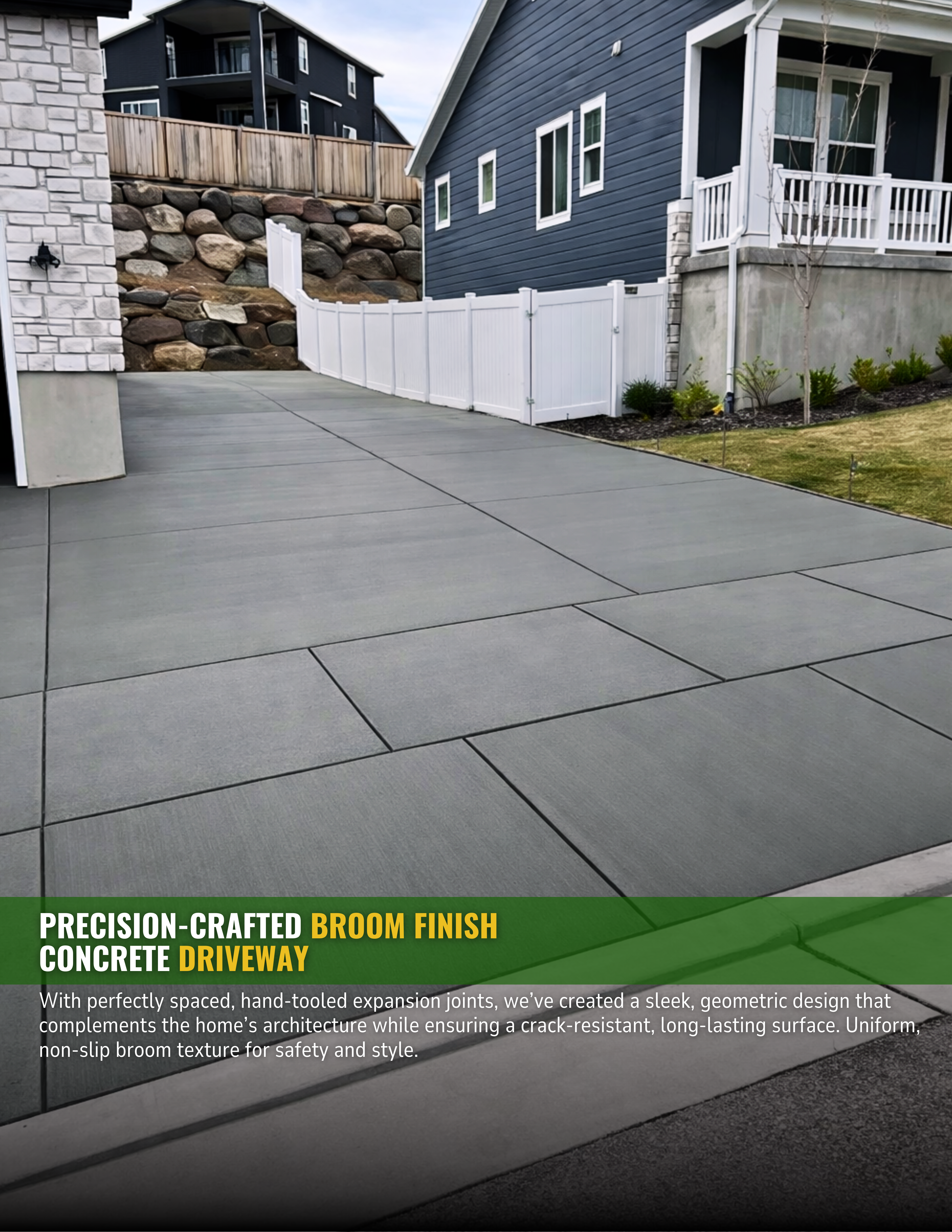 Luxury concrete and landscaping project — Utah