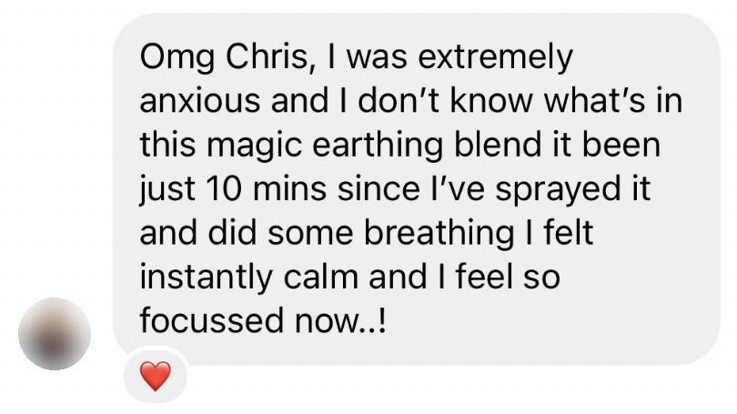 Instagram message from Jemima about the Earthing Blend