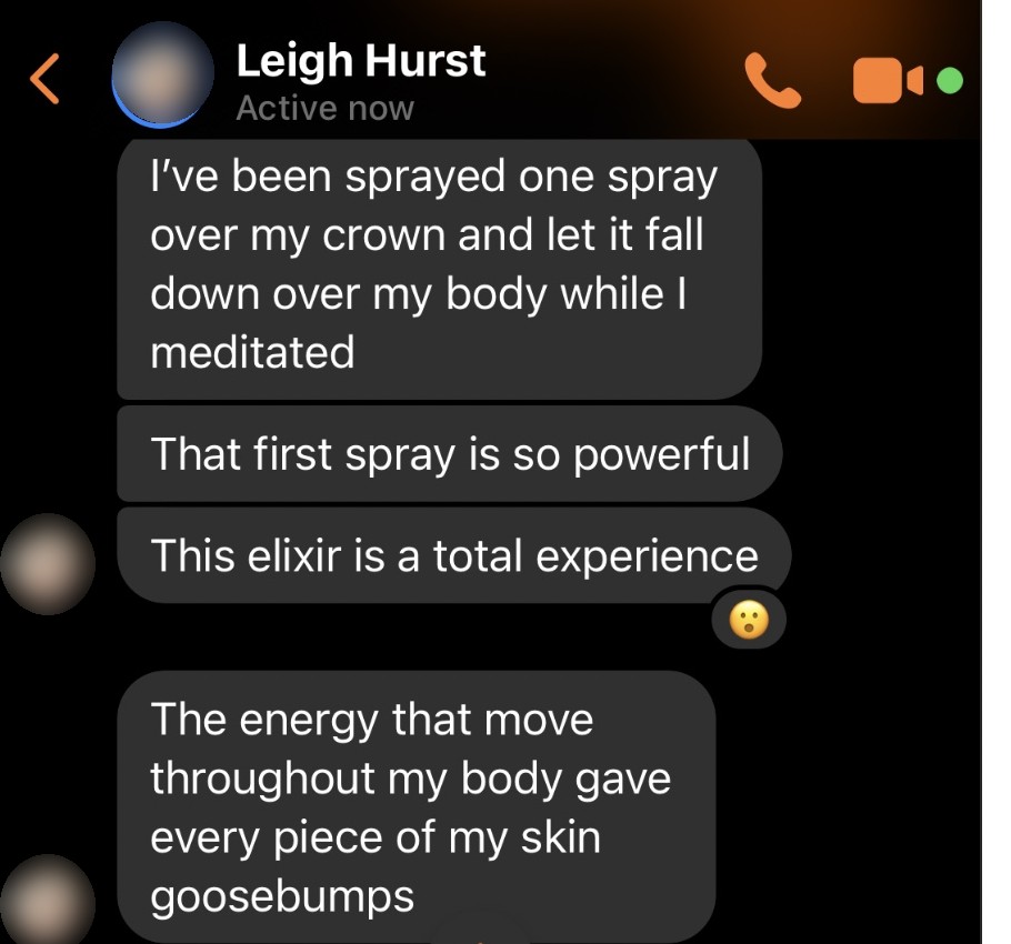 Leigh Hurst on Messenger: this elixir is a total experience