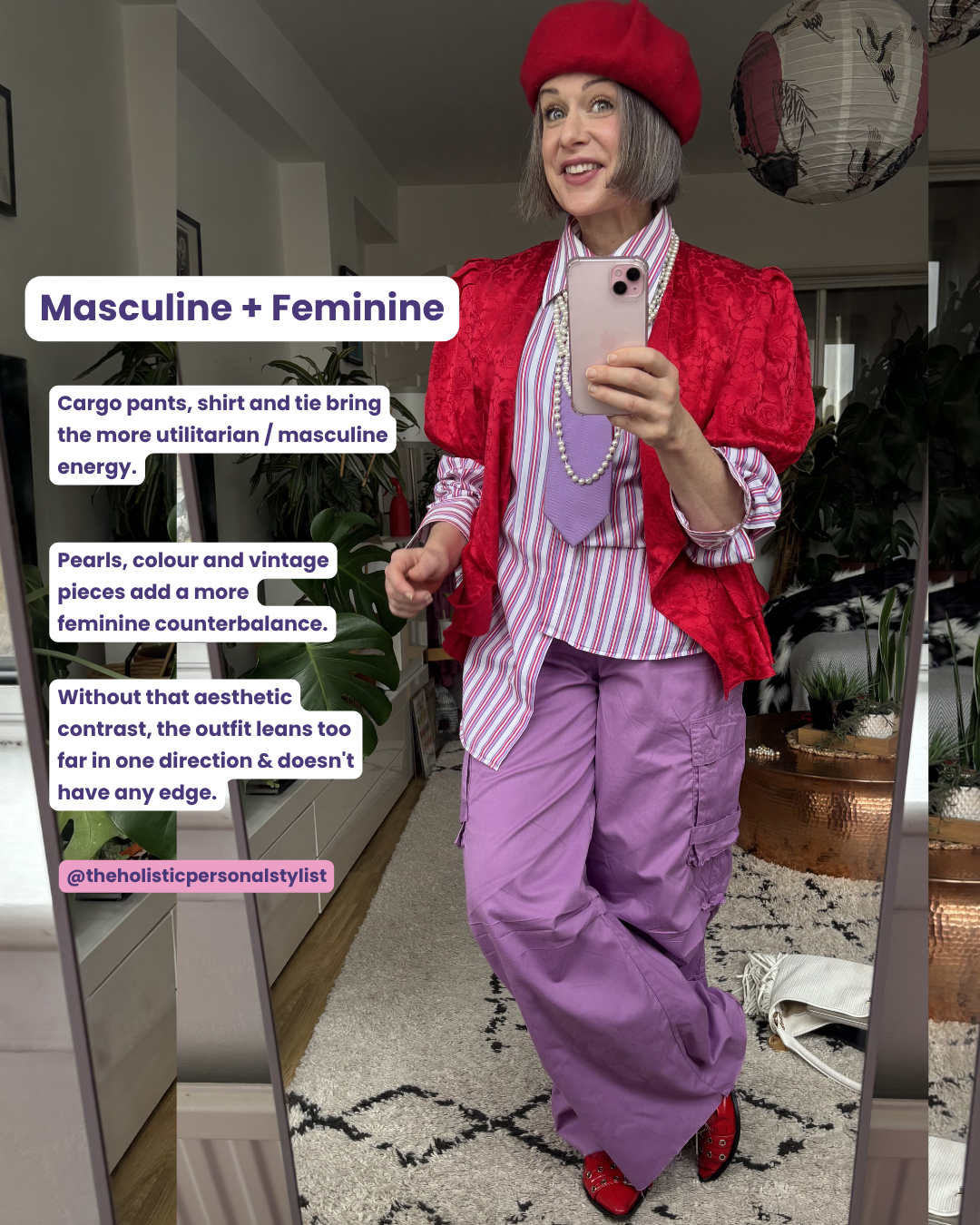 How women over 40 can add edge to outfits: juxtaposition dressing